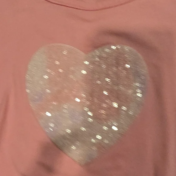 btween Pink Glitter Heart Top and Pastel Tie-Dye Leggings Set - Picture 5 of 9